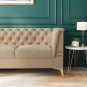 82 Inch Button Tufted Chesterfield Sofa Sectional Sofa Velvet Upholstered 3 Seater Couch