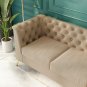 82 Inch Button Tufted Chesterfield Sofa Sectional Sofa Velvet Upholstered 3 Seater Couch