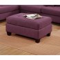 L Shape Reversible Sectional Sofa Modern Living Room Sofa 3pc Set Polyfiber Couch with Ottoman