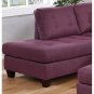 L Shape Reversible Sectional Sofa Modern Living Room Sofa 3pc Set Polyfiber Couch with Ottoman