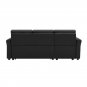 83" Pull Out Sleeper Sofa Reversible L-Shape 3 Seat Sectional Couch with Storage for Living Room