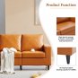 Sectional Sofa Set Modern Style PU Leather Couch Furniture Upholstered 3 Seater Sofa Couch