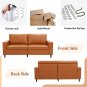 Sectional Sofa Set Modern Style PU Leather Couch Furniture Upholstered 3 Seater Sofa Couch