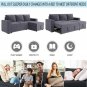 91" Reversible Pull out Sleeper Sectional Storage Sofa Bed,Corner Sofa-Bed with Storage Chaise