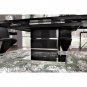 Extendable Dining Table Black 78" Smooth Base Chrome Finish With Leaves Modern Living Room Home