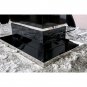 Extendable Dining Table Black 78" Smooth Base Chrome Finish With Leaves Modern Living Room Home