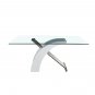 Rectangular Glass Top Dining Table, Modern Design Rectangular Room Table For Home (Black or White)