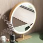 Modern Dressing Table Makeup Vanity Table With LED Lighted Mirror, Movable Tray Top
