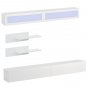 Wall Mount Floating TV Stand with Four Media Storage Cabinets and Two Shelves