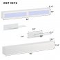 Wall Mount Floating TV Stand with Four Media Storage Cabinets and Two Shelves