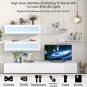 Wall Mount Floating TV Stand with Four Media Storage Cabinets and Two Shelves