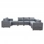 Modular Sectional Sofa L Shaped Convertible Couch with Reversible Chaise Storage Seat with Ottomans