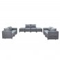 Modular Sectional Sofa L Shaped Convertible Couch with Reversible Chaise Storage Seat with Ottomans