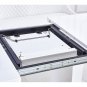 63"/78.7" Extendable Dining Table with Butterfly Leaf, High Gloss Lacquer Coating and Pedestal Base