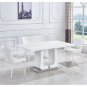 63"/78.7" Extendable Dining Table with Butterfly Leaf, High Gloss Lacquer Coating and Pedestal Base