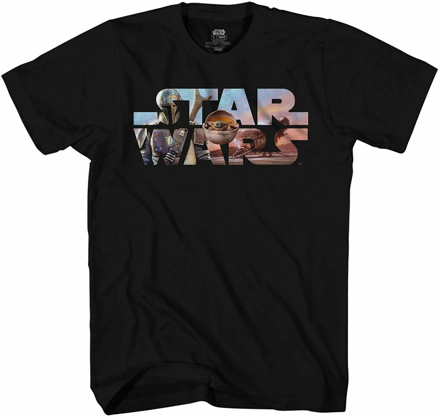 STAR WARS Mandalorian Shirt Baby Yoda Grogu Graphic Tee T-Shirt Tshirt For Men