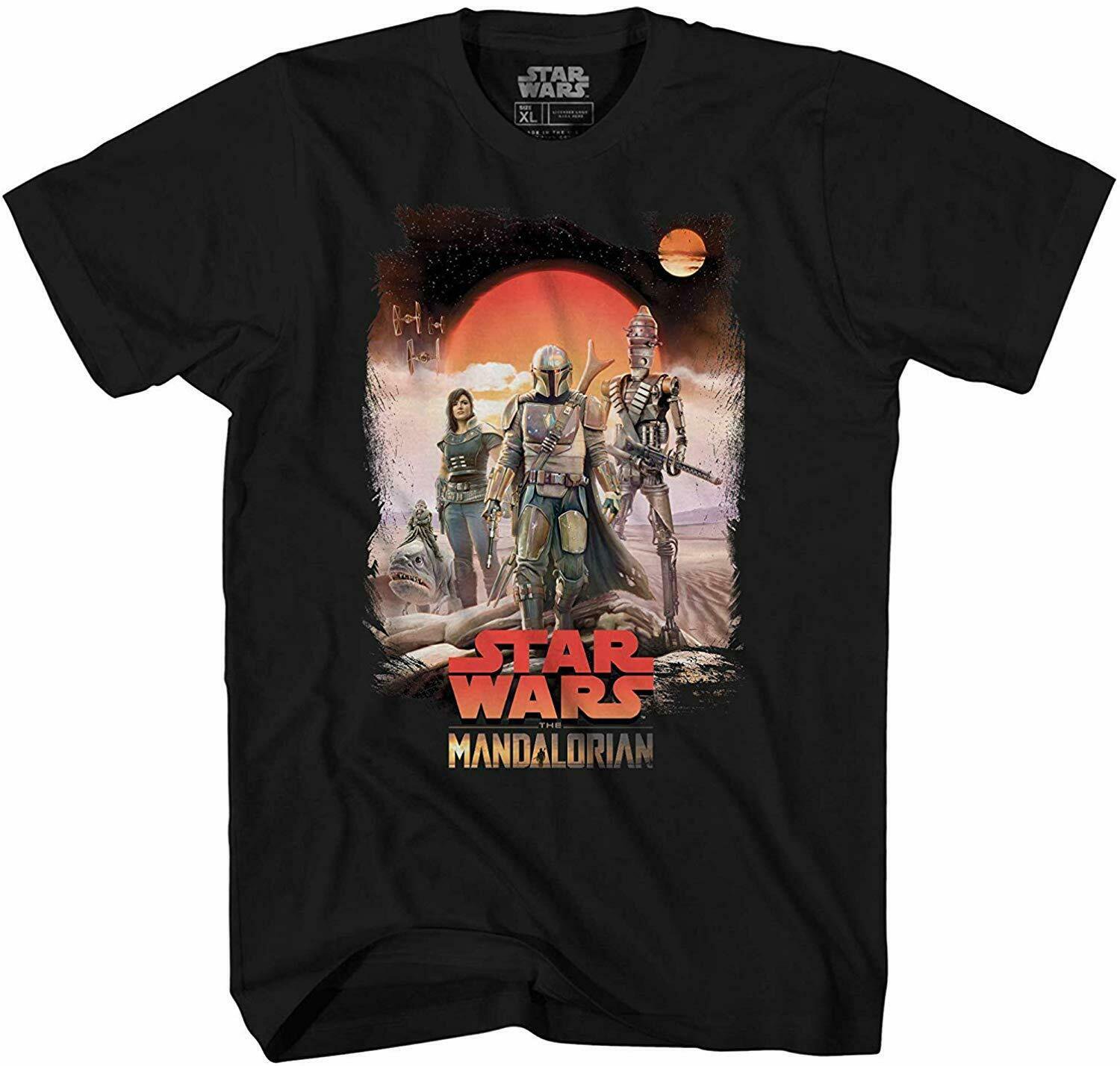 Star Wars Mandalorian Team Desert Disney Adult Tee Graphic T-Shirt Men's Tshirt