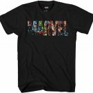 Team Logo Fill Marvel Adult Tee Graphic T-Shirt for Men Tshirt