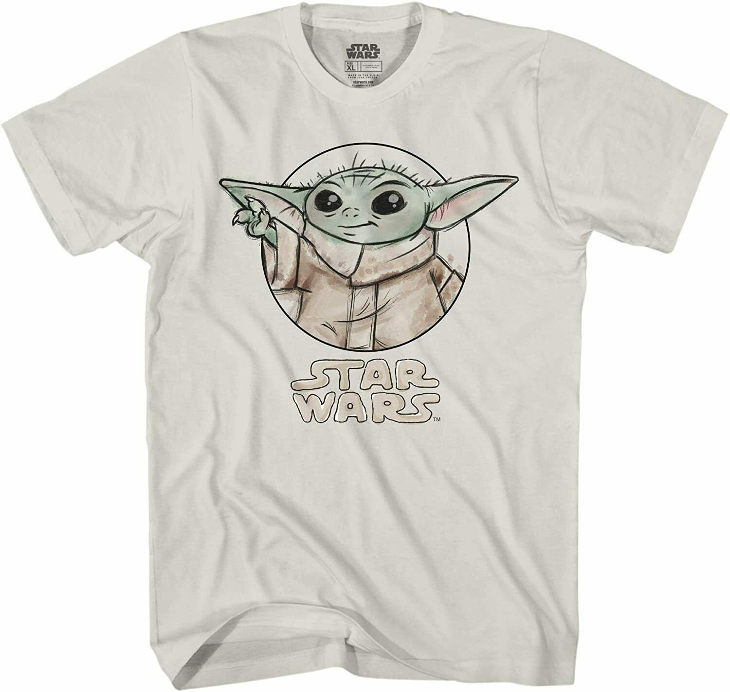 The Child Force Circle Mandalorian Grogu Yoda Adult Graphic Tee T-Shirt Tshirt