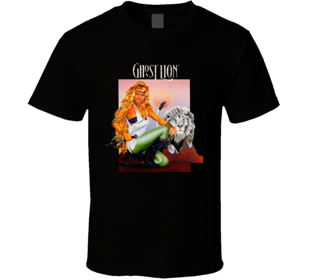 Ghost Lion Retro Video Game Box Art T Shirt