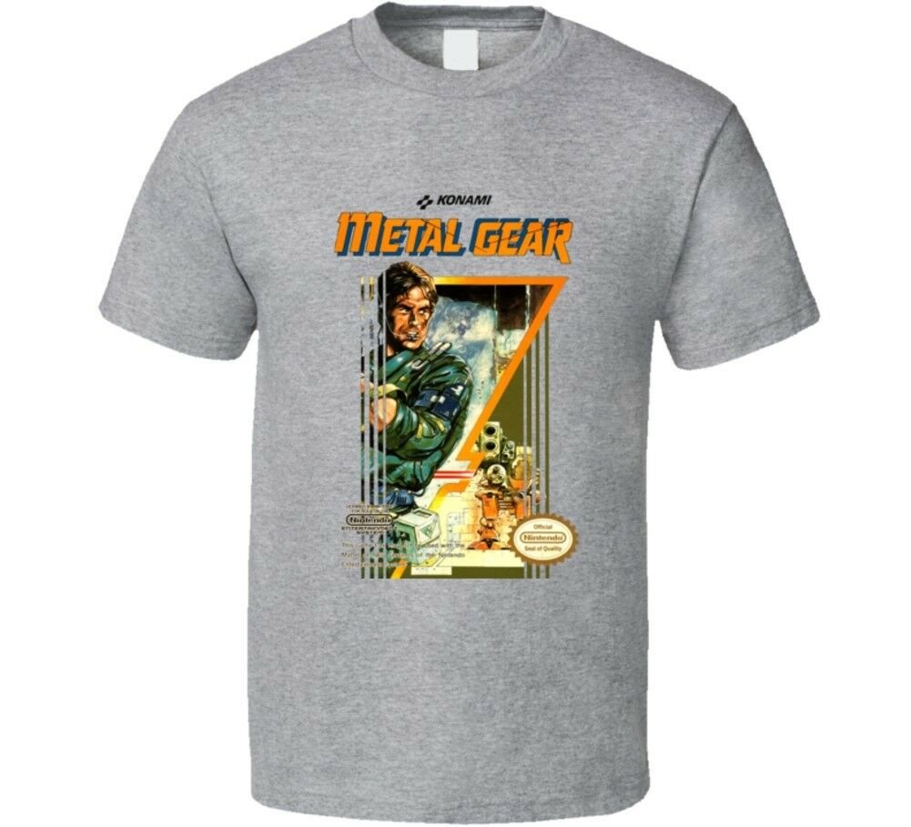 Metal Gear Snake Nes Box Art Video Game T Shirt