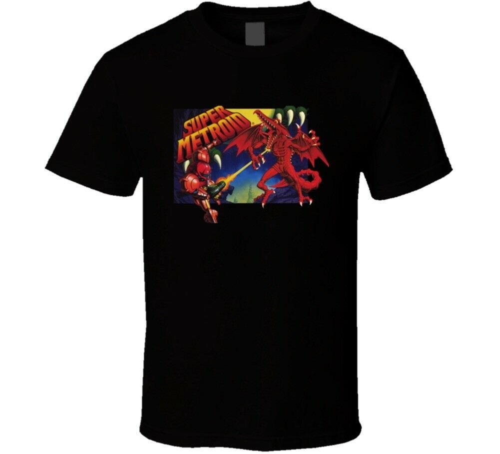 Super Metroid Snes Box Art Retro Video Game T Shirt
