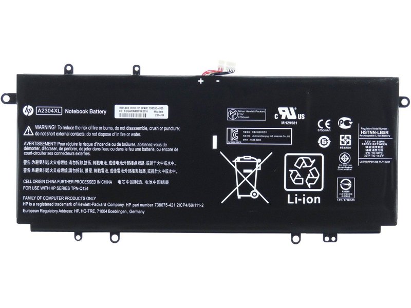 HP A2304XL Battery 738075-421 For Chromebook 14-Q030EO 14-Q031EA 14-Q032EA