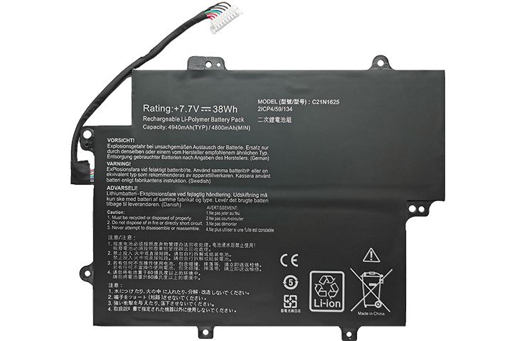 C21N1625 Replacement Battery For Asus TP203N TP203NA