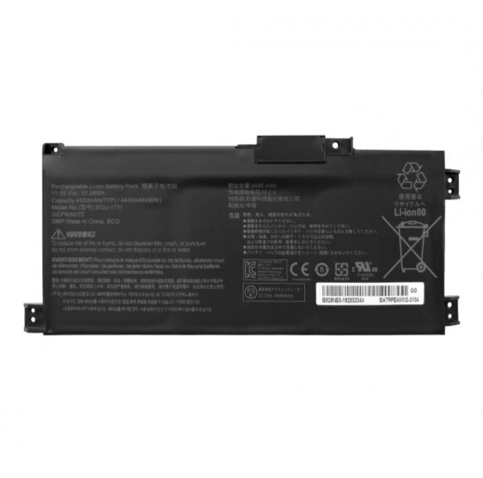 SQU-1711 Battery For ThundeRobot 911Air 911M 911ME G7000M G8000M 911Targa