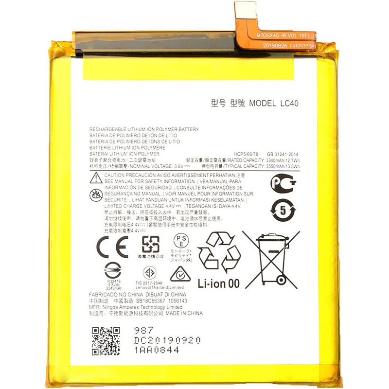 LC40 Battery Replacement For Motorola Moto SB18C66367 SB18C66368 3.8V 3550mAh