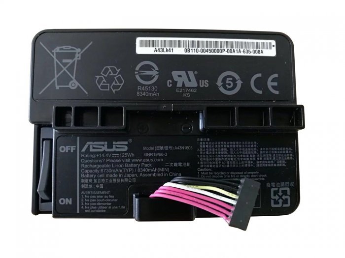 A43N1605 BATTERY FOR ASUS A43LK41 0B110-00450000P 14.4V 125WH 4INR19 66-3