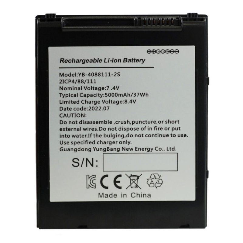 YB-4088111-2S Battery Replacement For Teguar TRT-5380-10 7.4V 5000mAh 37Wh