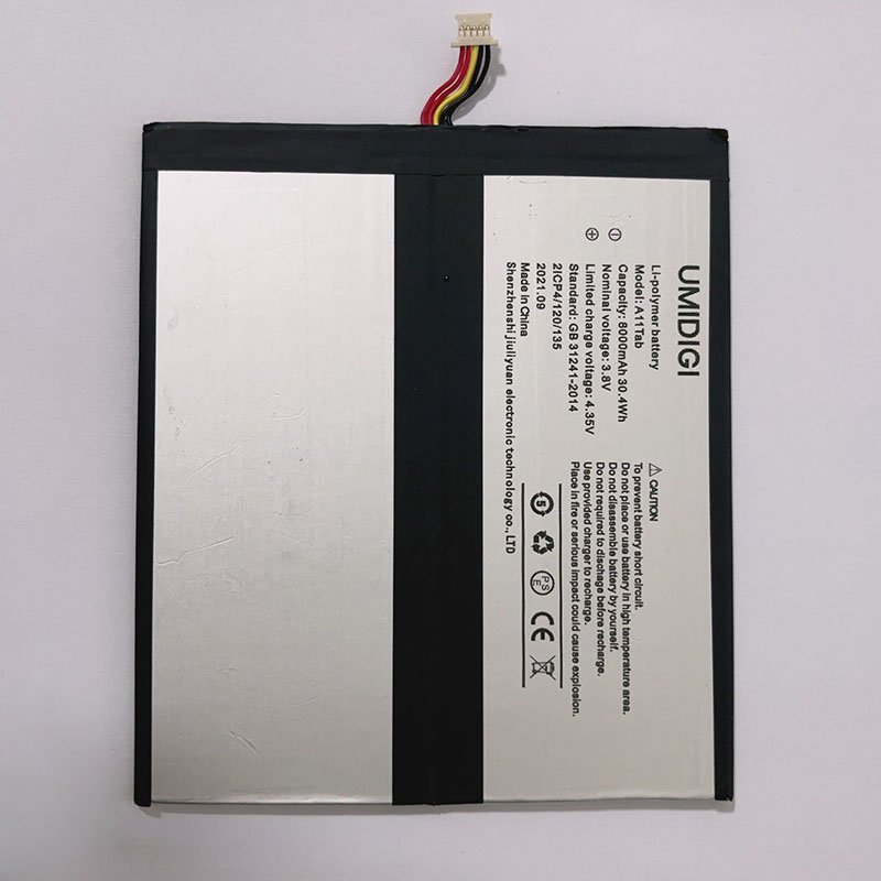 A11Tab Battery For UMIDIGI A11 Tab Replacement 3.8V 8000mAh 30.4Wh