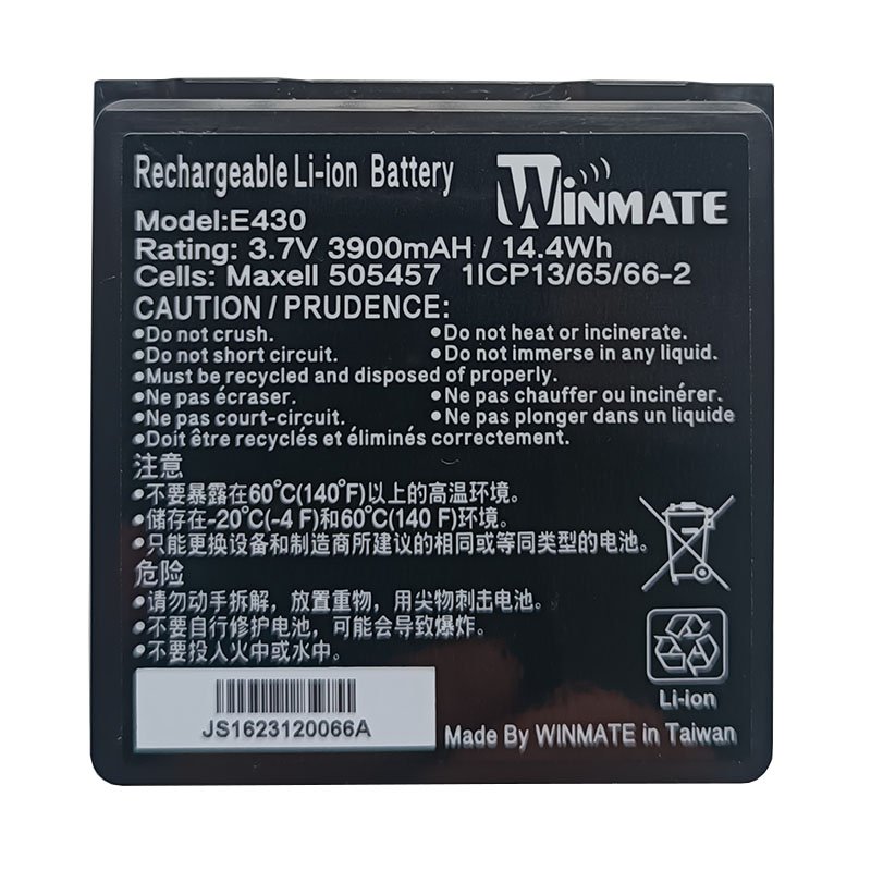 Winmate E500RM9 Battery Model E430 32000000001K 3.7V 3900mAh Replacement