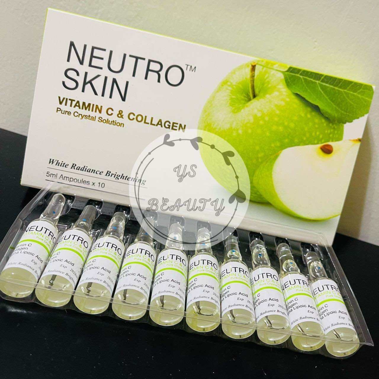 3 Boxes Neutro Skin Vitamin C & Collagen Pure Crystal Solution Anti Aging Youthful Skin