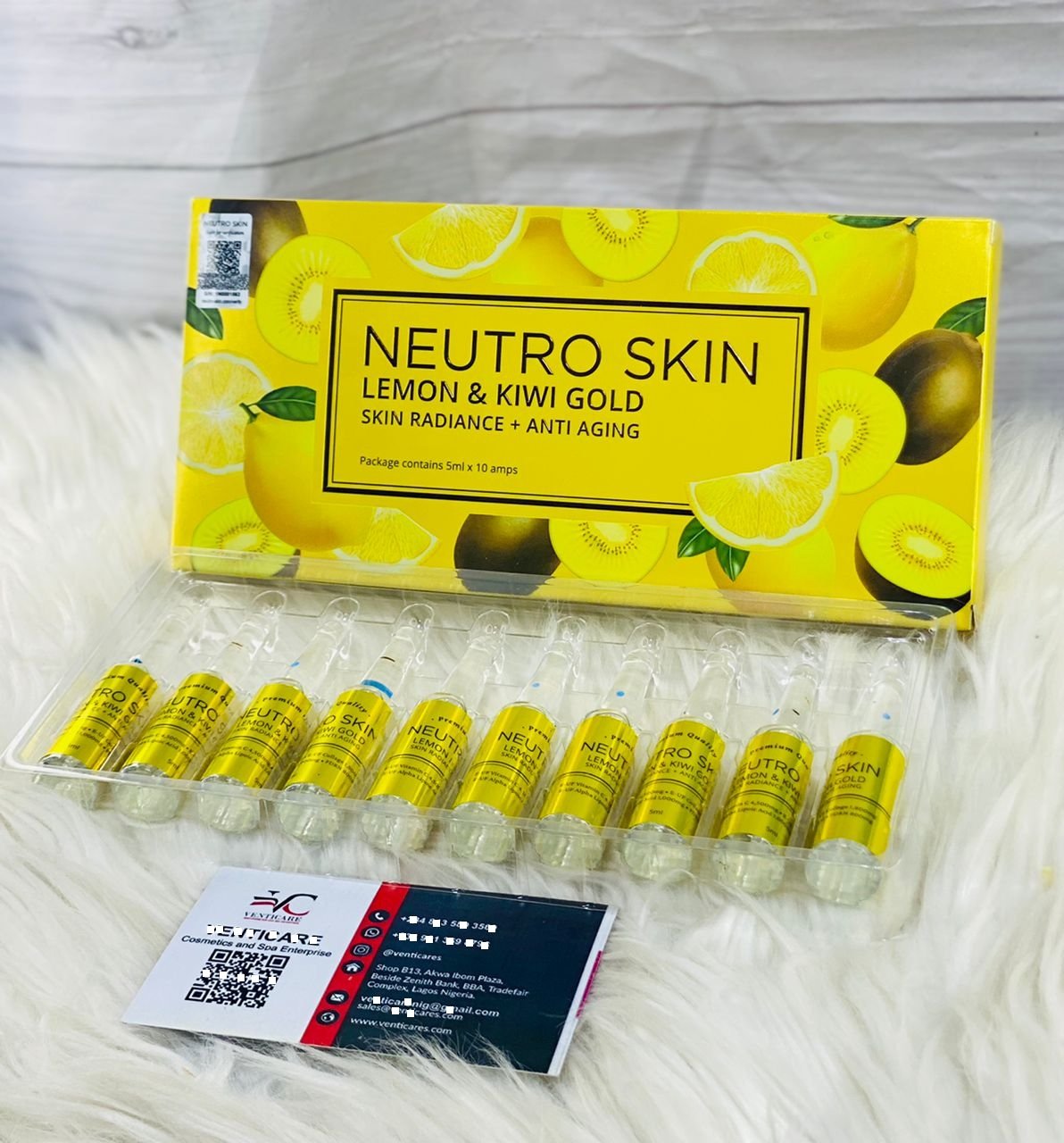 3 Boxes Neutro Skin Vitamin C Lemon & Kiwi Gold Anti Aging Skin Brightening