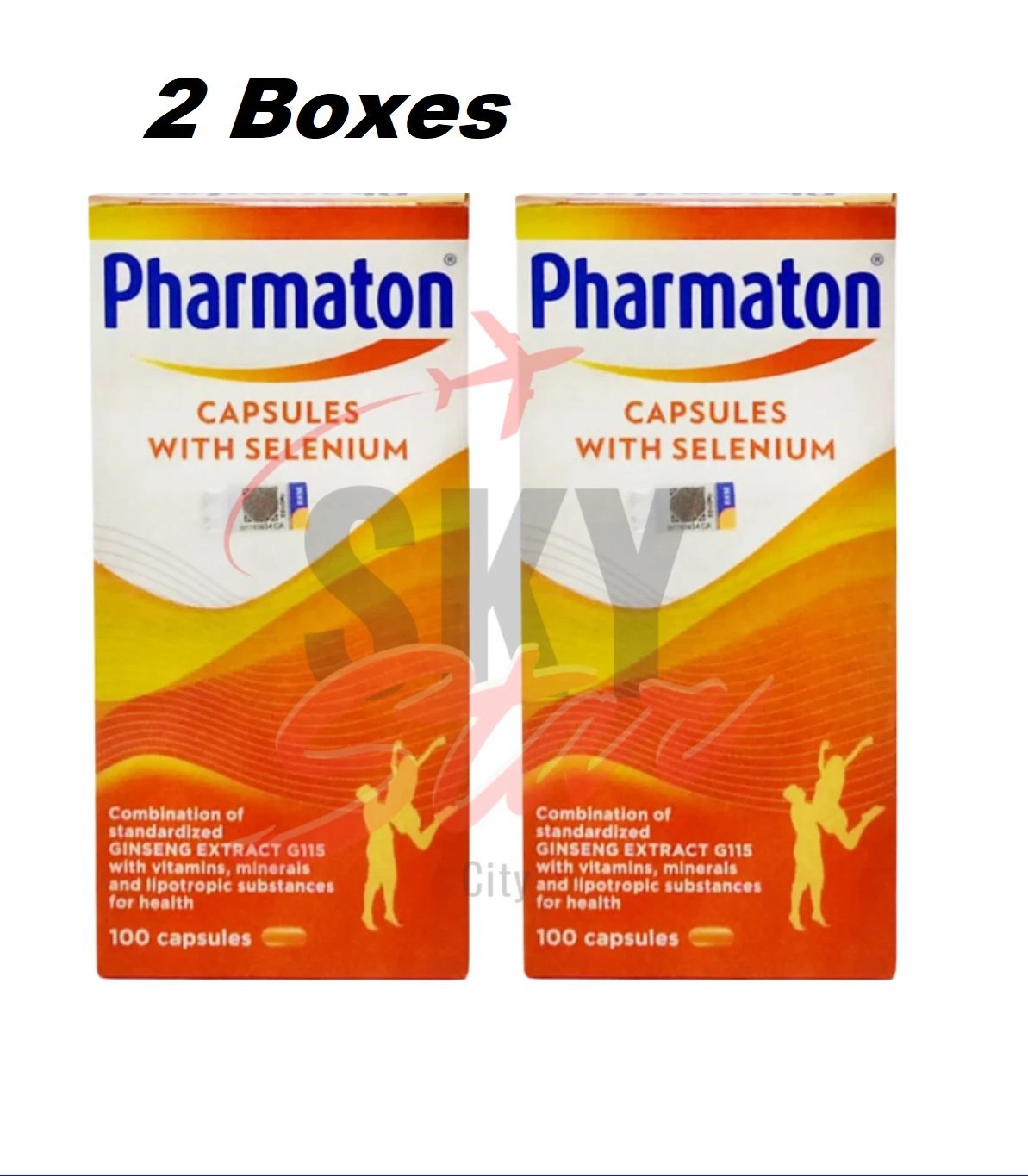 2 X 100s Pharmaton Capsules with Selenium Energy Booster Performance