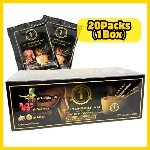1 Box (20 sachets)  AUTHENTIC DF1 White Coffee Natural Herbs For Men