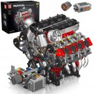 Mould King 10130 F488 V8 Engine Technical Building Block Brick Set 2718Pcs Toys Kids Gift
