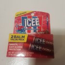 Icee Flavored Cherry Lip Balm 2 Balm Value Pack Brand New Factory Sealed