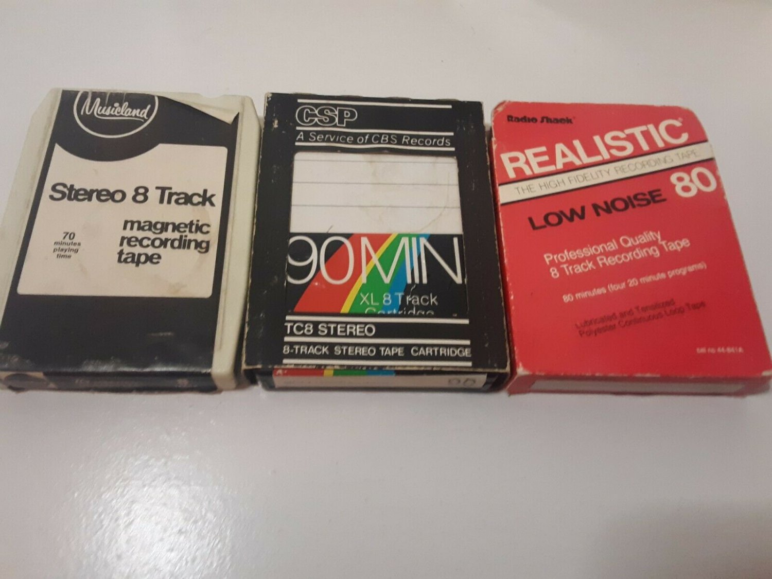 Lot Of 3 Vintage Blank 8 Track Tapes Cartridges