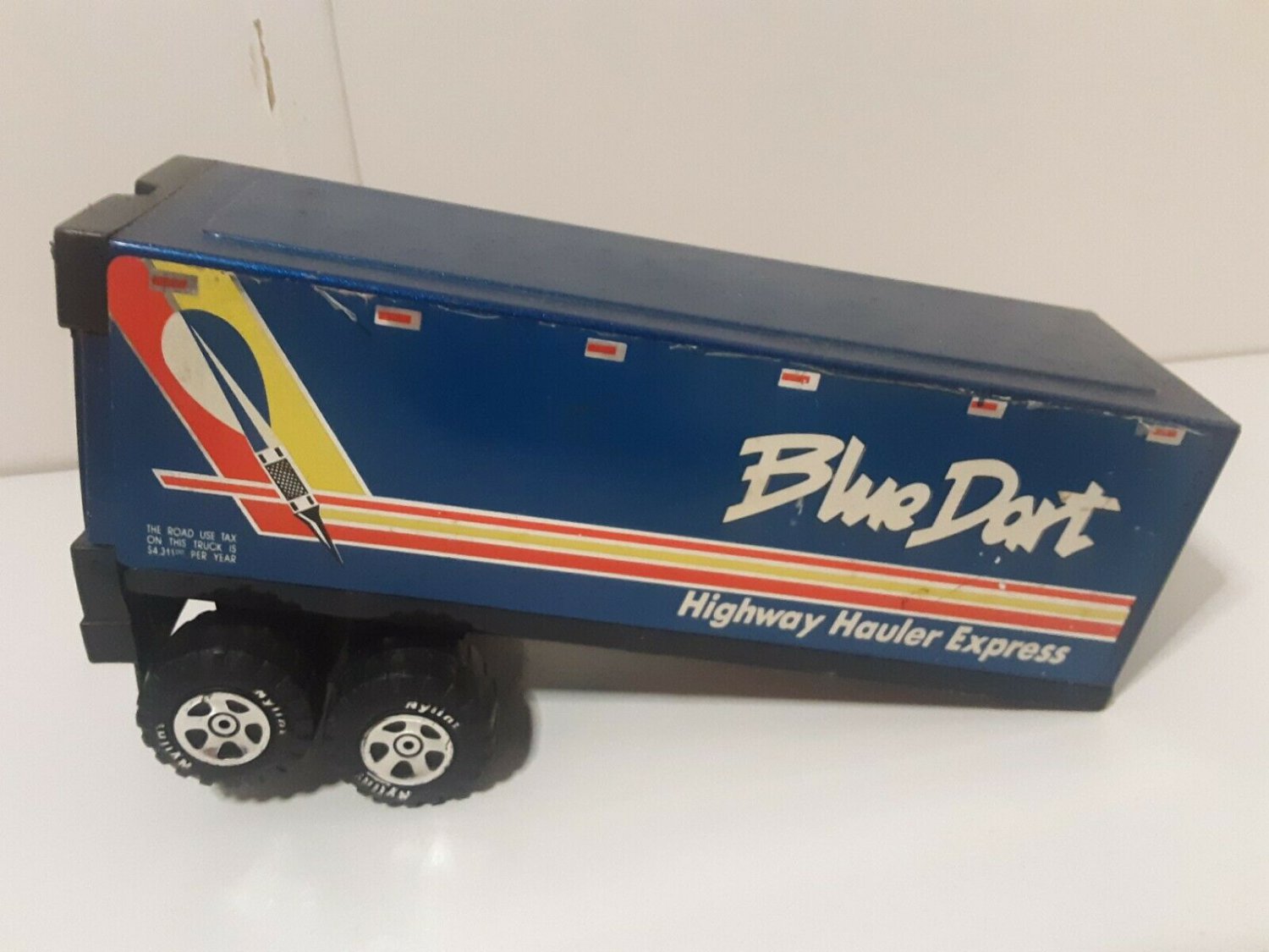 Vintage Nylint Blue Dart Highway Hauler Express Trailer Only Made In Korea