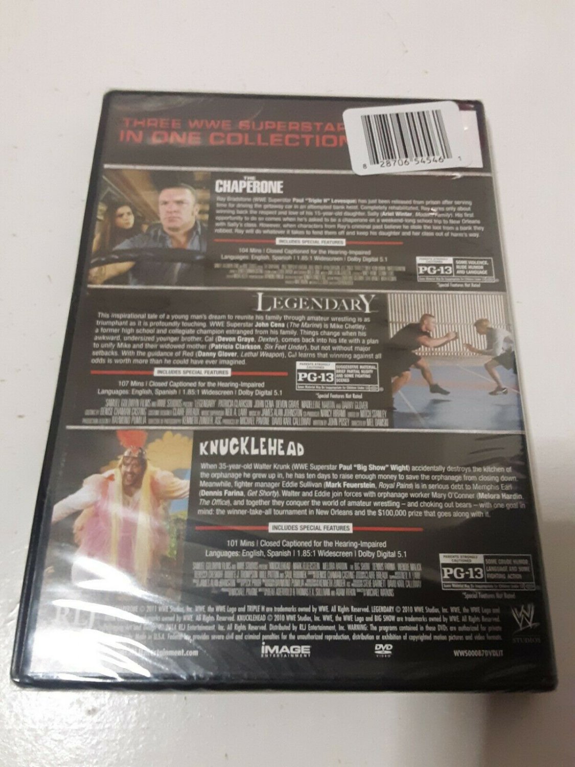 WWE Family Triple Feature The Chaperone / Legendary / Knucklehead DVD ...