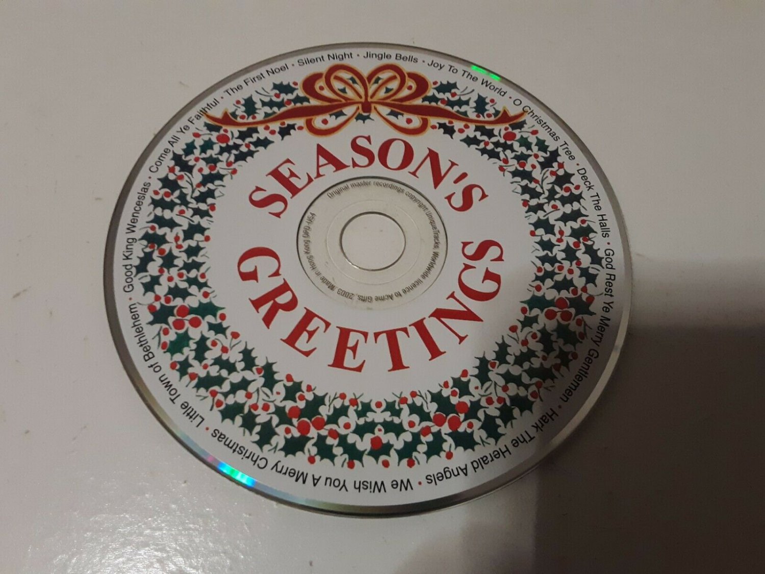 Season's Greetings CD Compact Disc NO CASE ONLY CD Christmas