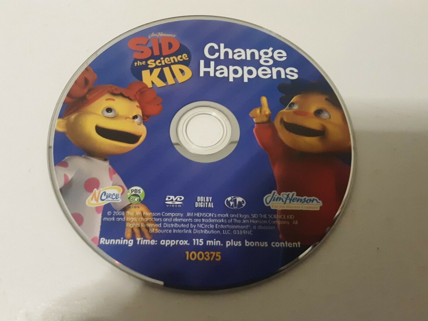 Jim Henson's Sid The Science Kid Change Happens DVD NO CASE ONLY DVD