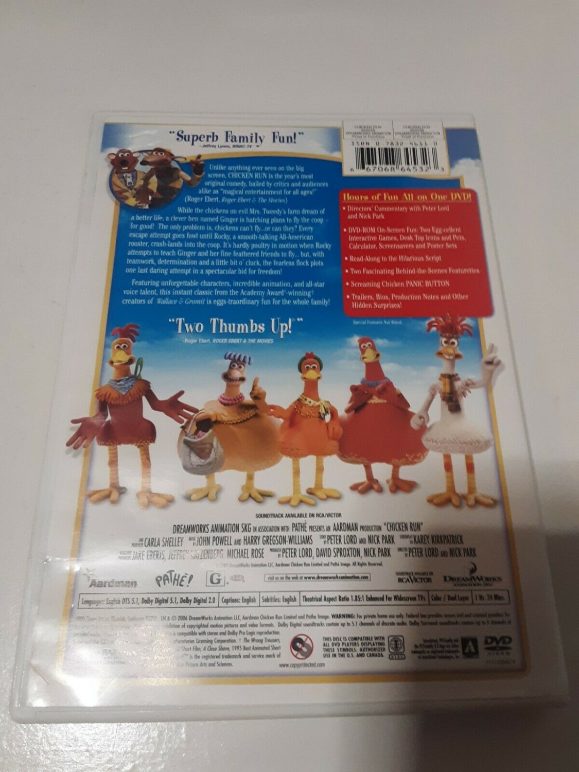 DreamWorks Chicken Run DVD