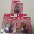 Mattel Barbie Lot Of 3 Kitten Puppy Bunny Pet Accessories Brand New Sealed