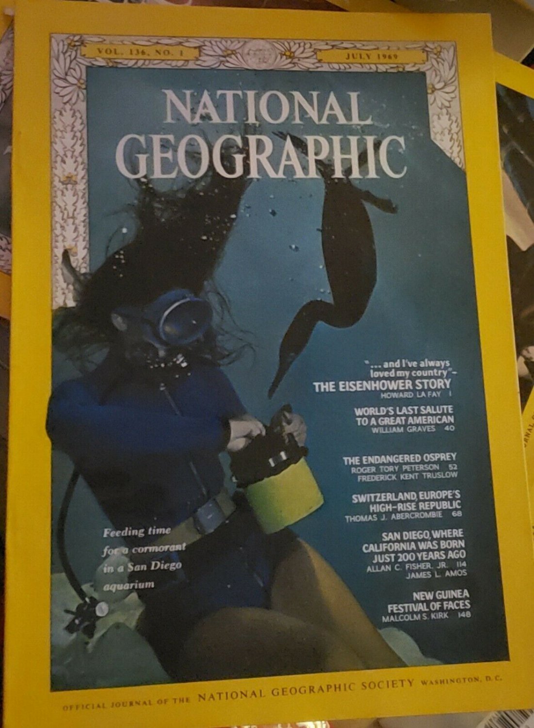National Geographic Magazine July 1969 World's Last Salute to A Great American