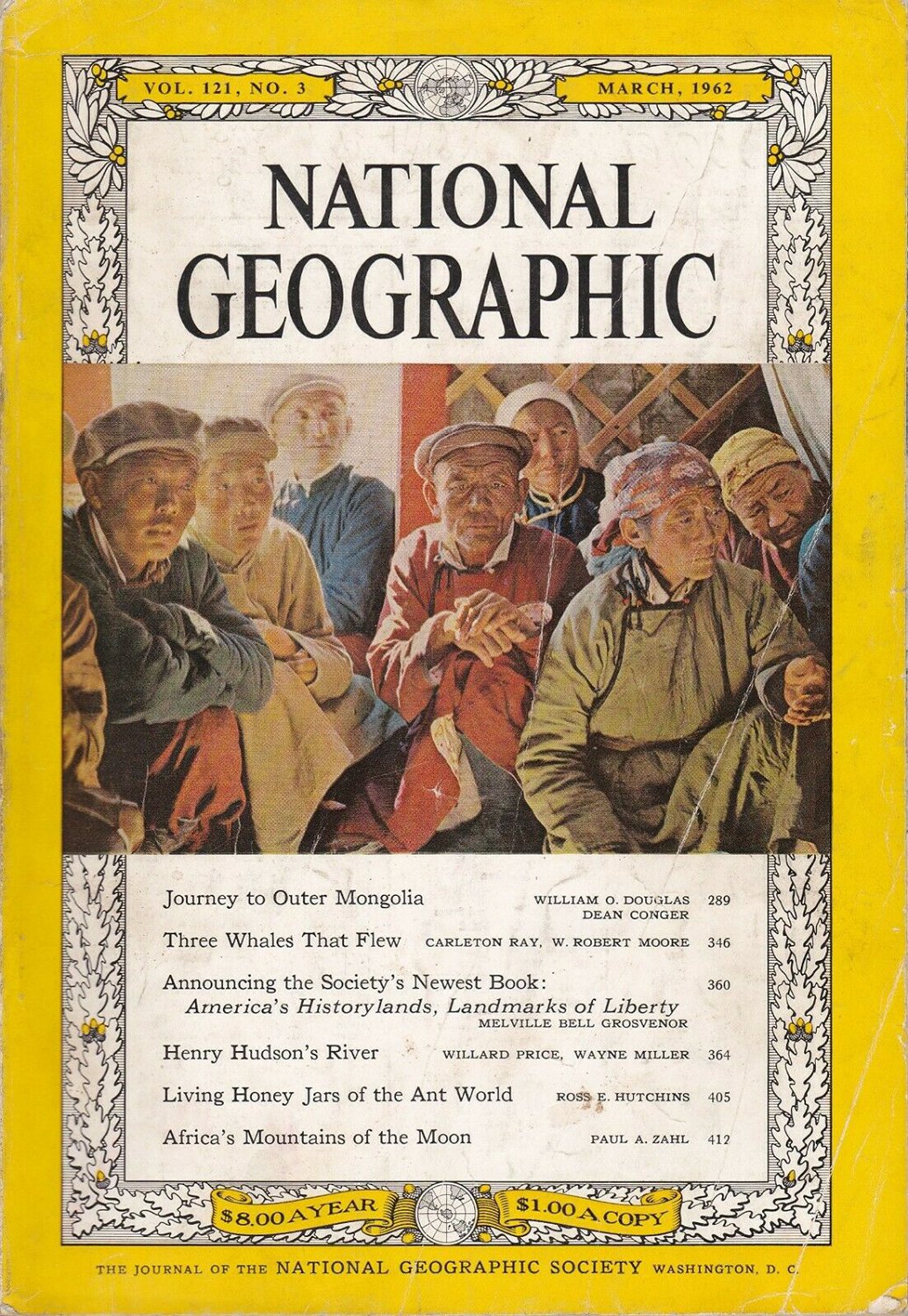 Vintage national geographic magazine march 1962