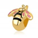 S925 18k Gold Plated Sterling Silver Bumble Bee Charm - Fits to Pandora Bracelets